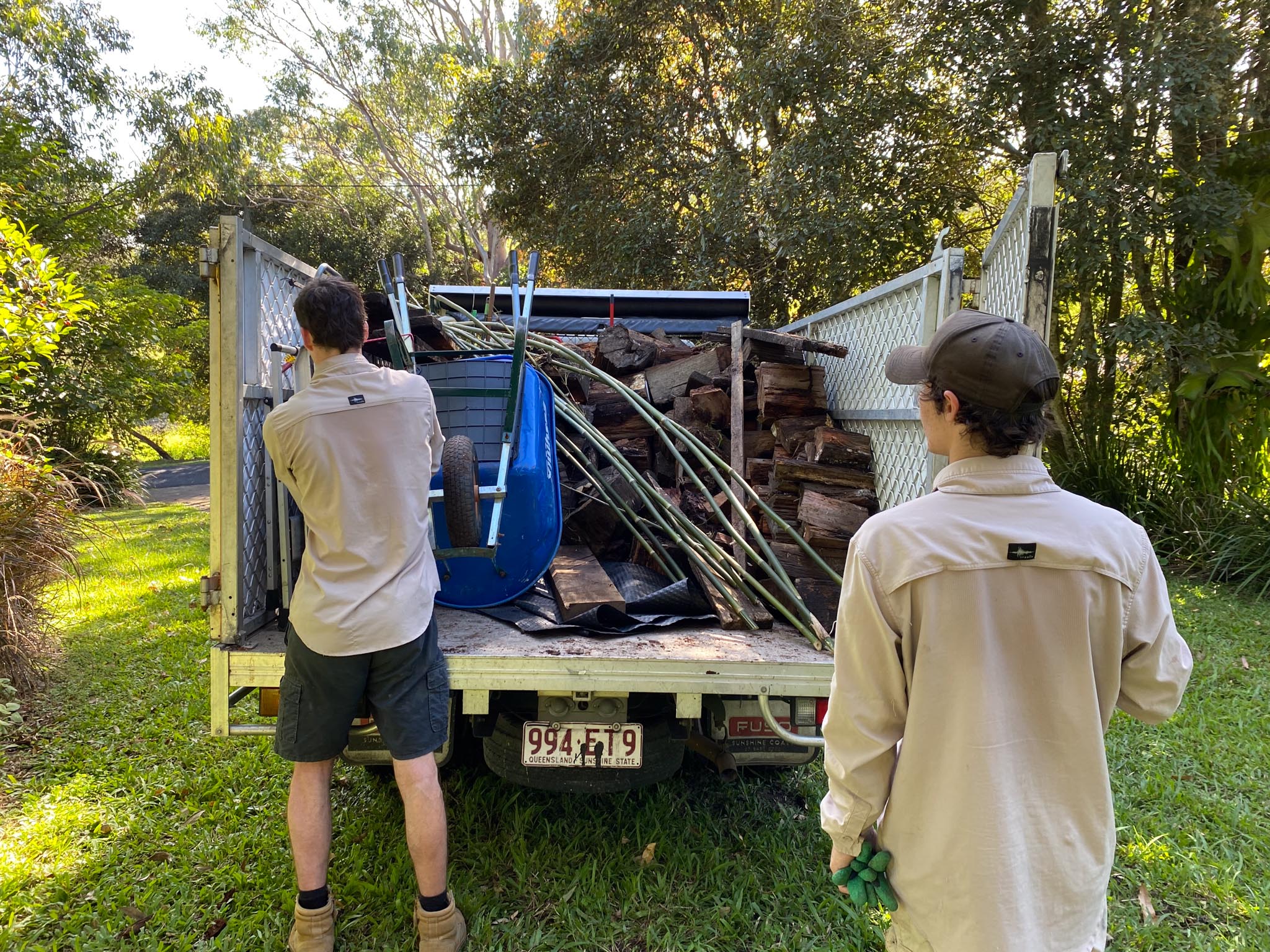 The Mango Rubbish Removal crew with the truck